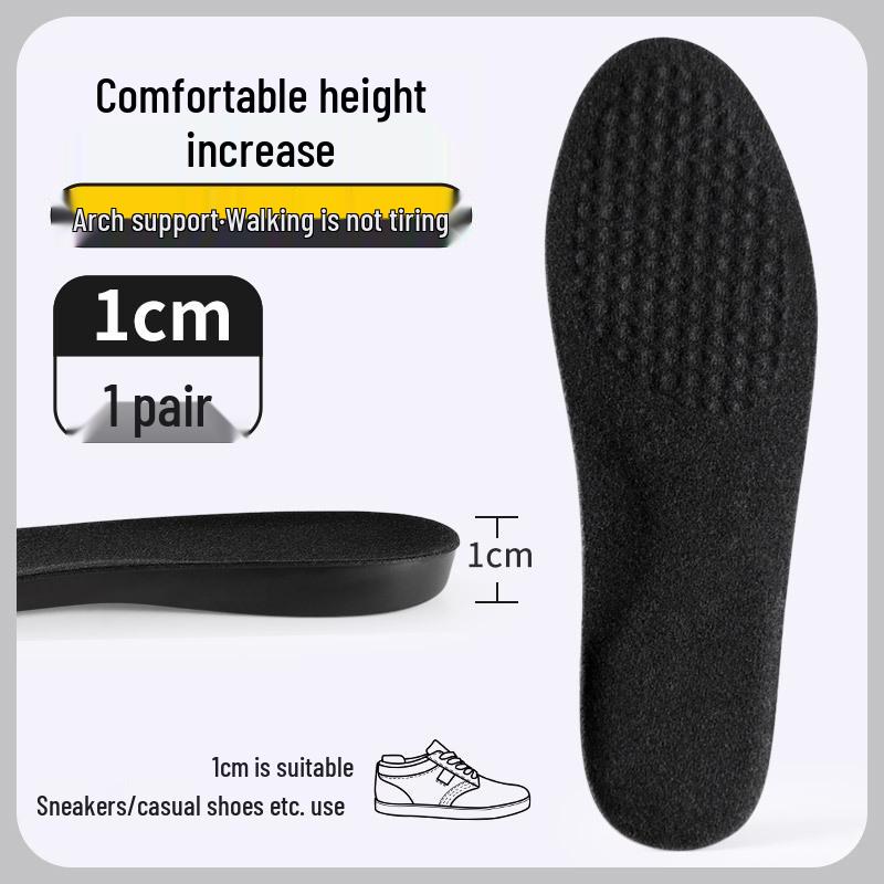 Unisex Odor-Resistant Shock-Absorbing Height-Increasing Insoles - Breathable & Invisible for Shoes and Boots