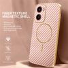 For Motorola Moto G05 4G/E15 4G Phone Case Carbon Fiber Textured Electroplated TPU Back Cover