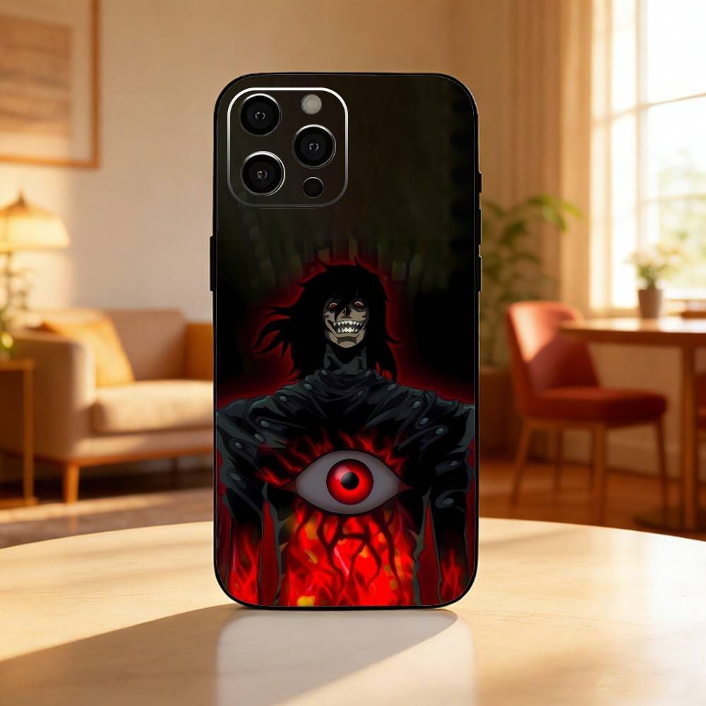 Крутой чехол для телефона Hellsing Anime для iPhone 17, 16, 15, 14, 13, 12 Plus, Max, мягкий силикон, черная крышка