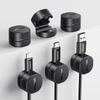 UGREEN 6-Piece Magnetic Cable Holder, Small Cable Clips, Cable Organizer with Strong Adhesive, for USB Cable Storage, Cord and Cable Organizer,