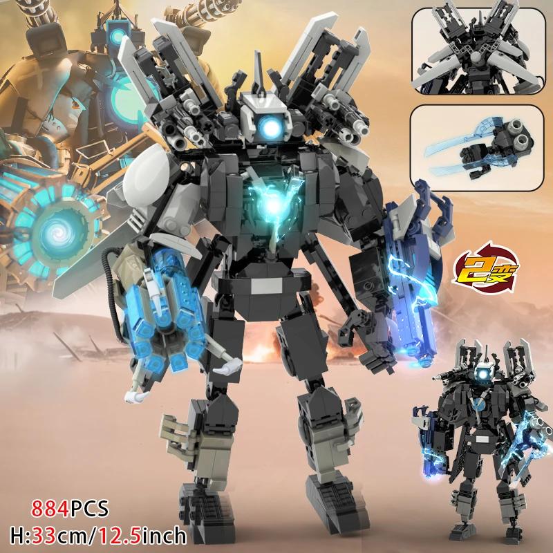 Moc Skibidi Toilet Builing Blocks Titan Clock Man 2.0 Camerman Speakerman TVMan Bricks DIY Moddel Toys For Kids Gift Easter Toys