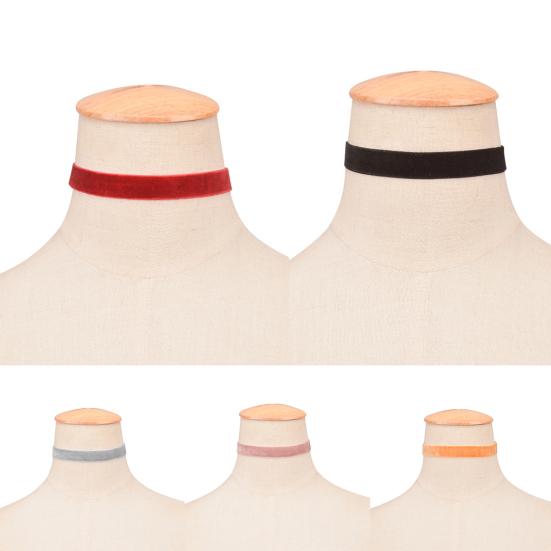 Готическое мягкое бархатное однотонное колье-колье для леди и девочек, клубный танец