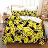 Cool Sunglasses and Yellow Duck Print Bedding Set Gift, Trendy Cartoon Style Duvet Cover and Pillowcases, Suitable for Single/double/king/king Beds.