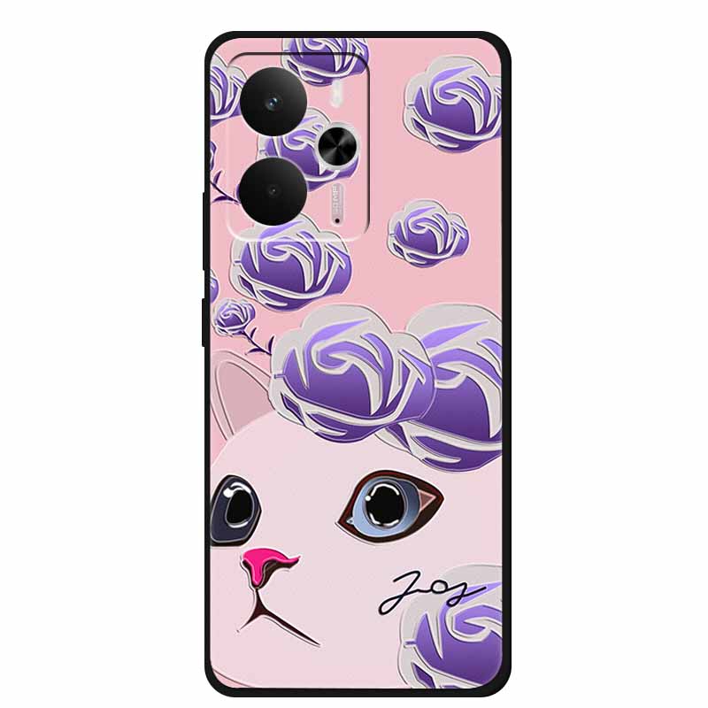 3D Тисненый чехол для Realme 14 5G Чехол Realme14 Coque Рельефный Цветок Силиконовый Мягкая задняя крышка Для Realme 14 Чехлы для телефона Funda Shell