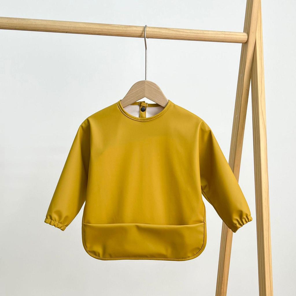 Reversible Waterproof Baby Smock & Bib - Denmark Painting Apron & Food Catcher Coverall