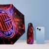 AC Milan Рисунок Печатный Мини 5 Сложений 8 Спиц Компактный Зонт Ветрозащитный Водонепроницаемый Легкий Портативный Складной