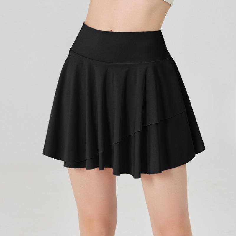 Короткая теннисная юбка Анти-ультрафиолетовая юбка Женская спортивная юбка с карманами Юбки с высокой талией Быстросохнущая двухэтажная юбка Защитная одежда от солнца