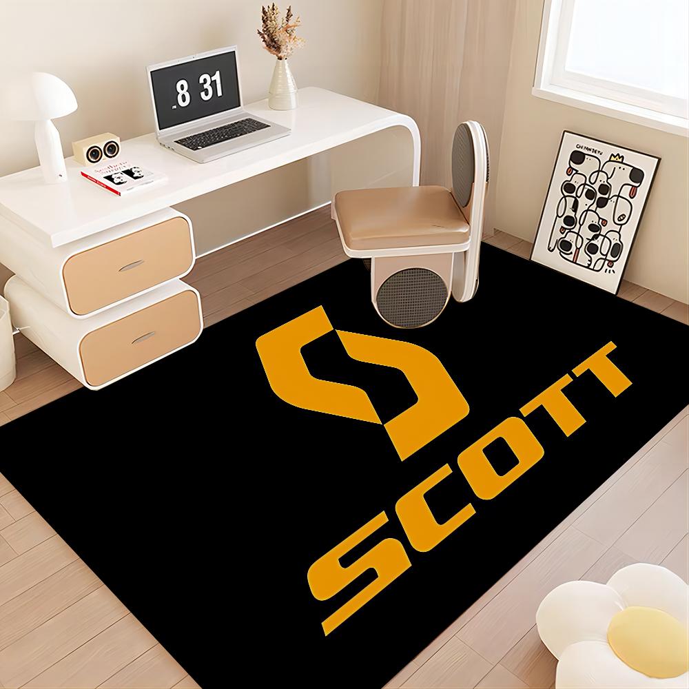 S-Scott Bike Logo Bathroom Mat Non-Slip Laundry Room Mat Laundry Decor Balcony Child Living Room Toilet Rug