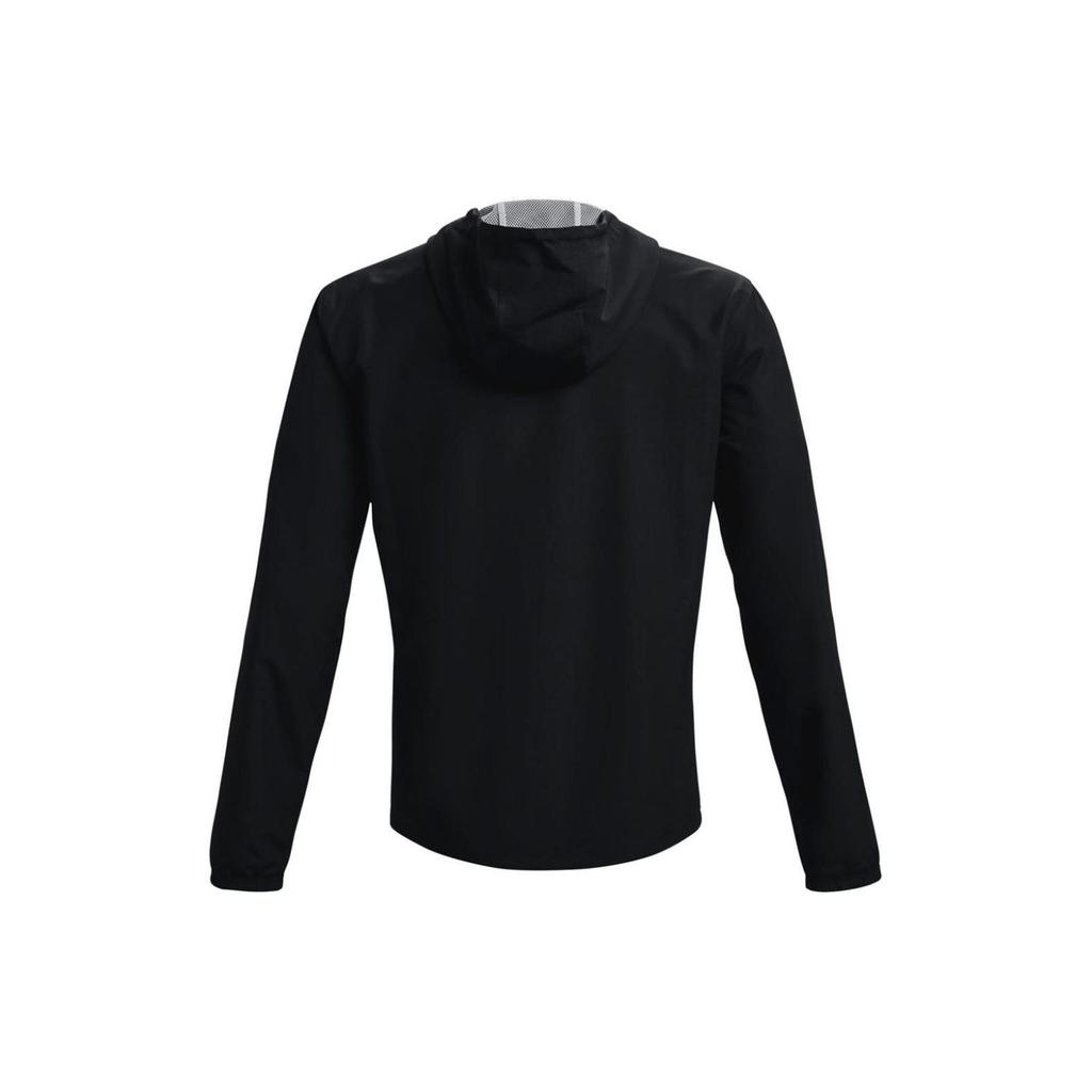 Under Armour Дышащая ветровка с капюшоном и принтом логотипа для мужчин, верхняя одежда, цвет черный 1361621-003