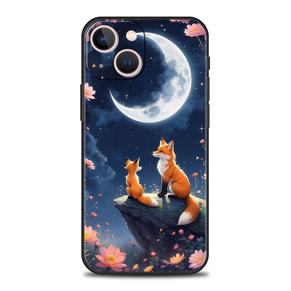 Чехол для телефона Cover для iPhone 17 Pro Max 16 15 14 13 12 11 Pro Max Plus 17AIR Ударопрочный Мягкий ТПУ Корпус Милый Животное Лиса Fundas Сумка