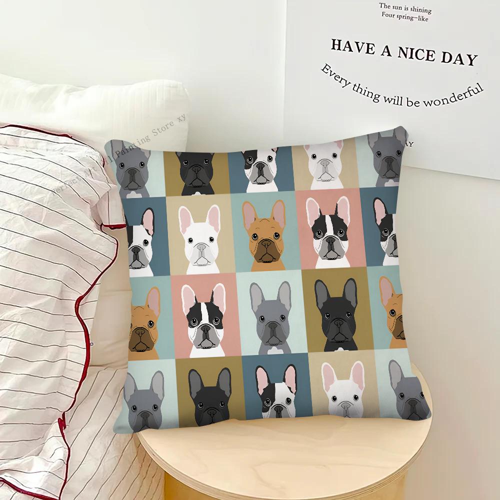 Чехол для подушки для ванны с бульдогом, квадратная подушка, спальня, диван, подушка для отдыха и комфорта, автомобиль, гостиная, домашний декор