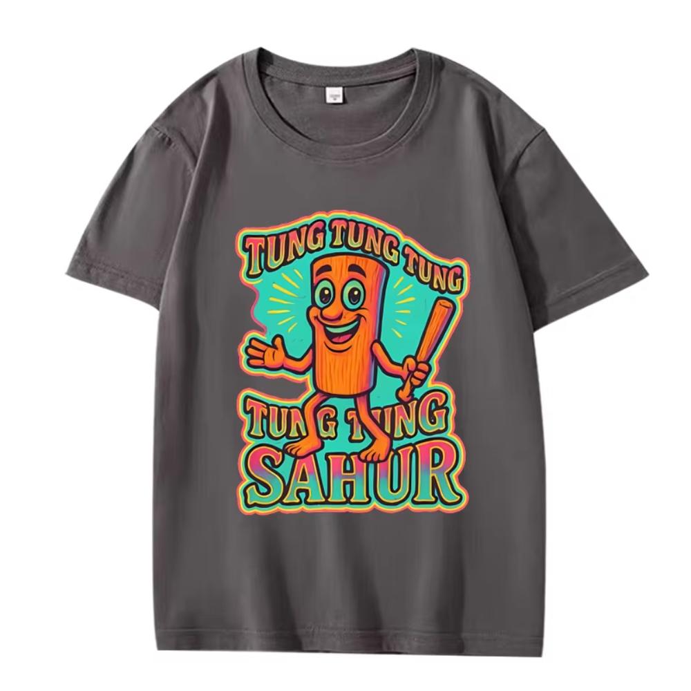 Tung Tung Tung Sahur Italian Brainrot Print T Shirt Men ’s Women Oversized Cotton Fashion Short Sleeve Summer Print Unisex Tops