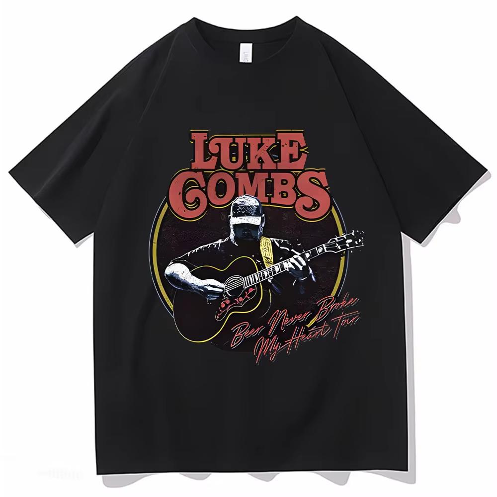 New Singer Luke Combs Print Tshirt Unisex Women Summer Short Sleeve TShirt Cotton Casual Shirts Male Hip Hop High Quality Clothes