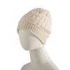 Ladies' Winter 100% Cashmere Thickened Twisted Flower Flanged Knitted Hat Couple'S Outdoor Fashion Warm Ear Protection Hat