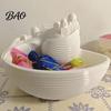 Santorini Home Decor Conch Storage Bowl, Desk Decorative Tray, Exquisite Greek Key Holder Tray Island Charm for Keys Jewelry Coins Small Organizer