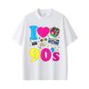 New Fashion I Love The s Tshirt Unisex Women Casual Vintage s T Shirt Funny Classic Tshirts pure cotton Shortsleeved Tops