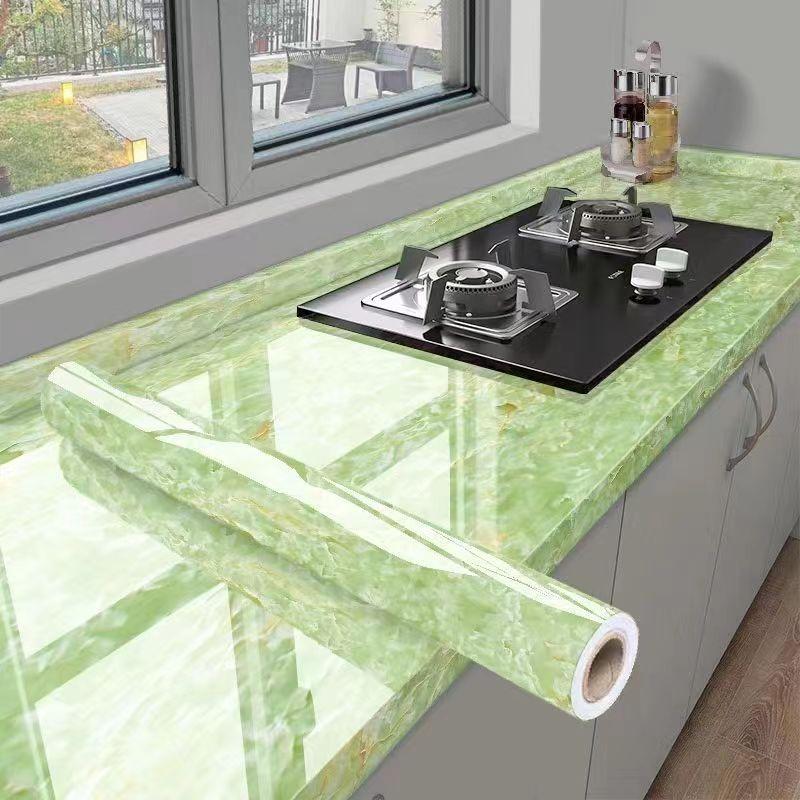 5-метровые обои и обои Мраморные обои ПВХ Винил Водонепроницаемые 3D самоклеящиеся обои для настенного стола Гостиная Домашний декор