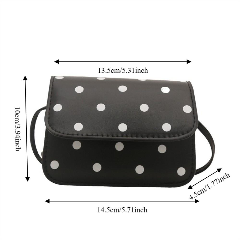 Sweet Mini Square Bag PU Single-Shoulder Bag New Polka Dot Crossbody Bag Dressy Occasions