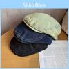 Color Solid Retro Denim Newsboy Cap Vintage Wash Sunshade Street Style Fashion