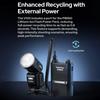 Godox V100 2.4G Беспроводная накамерная вспышка с круглой головкой, накамерная вспышка TTL Speedlite 100Ws Power Touch