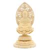Special Buddha Statue Shaka Nyorai Seated Statue Dimensions Height Width 10 Depth 9 High Quality Wood Carving Made of Cypress Wood Grass Halo Round