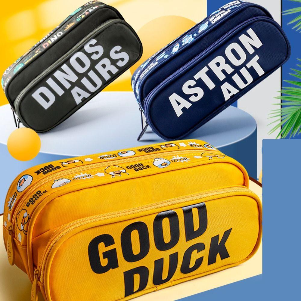 Многофункциональный пенал для хранения ручек большой емкости для студентов, двухслойная сумка для ручек, пенал