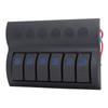 Electrical Switch Panel 6 Gang Pre Wired Blue LED Switch Control Panel with Overload Protector for