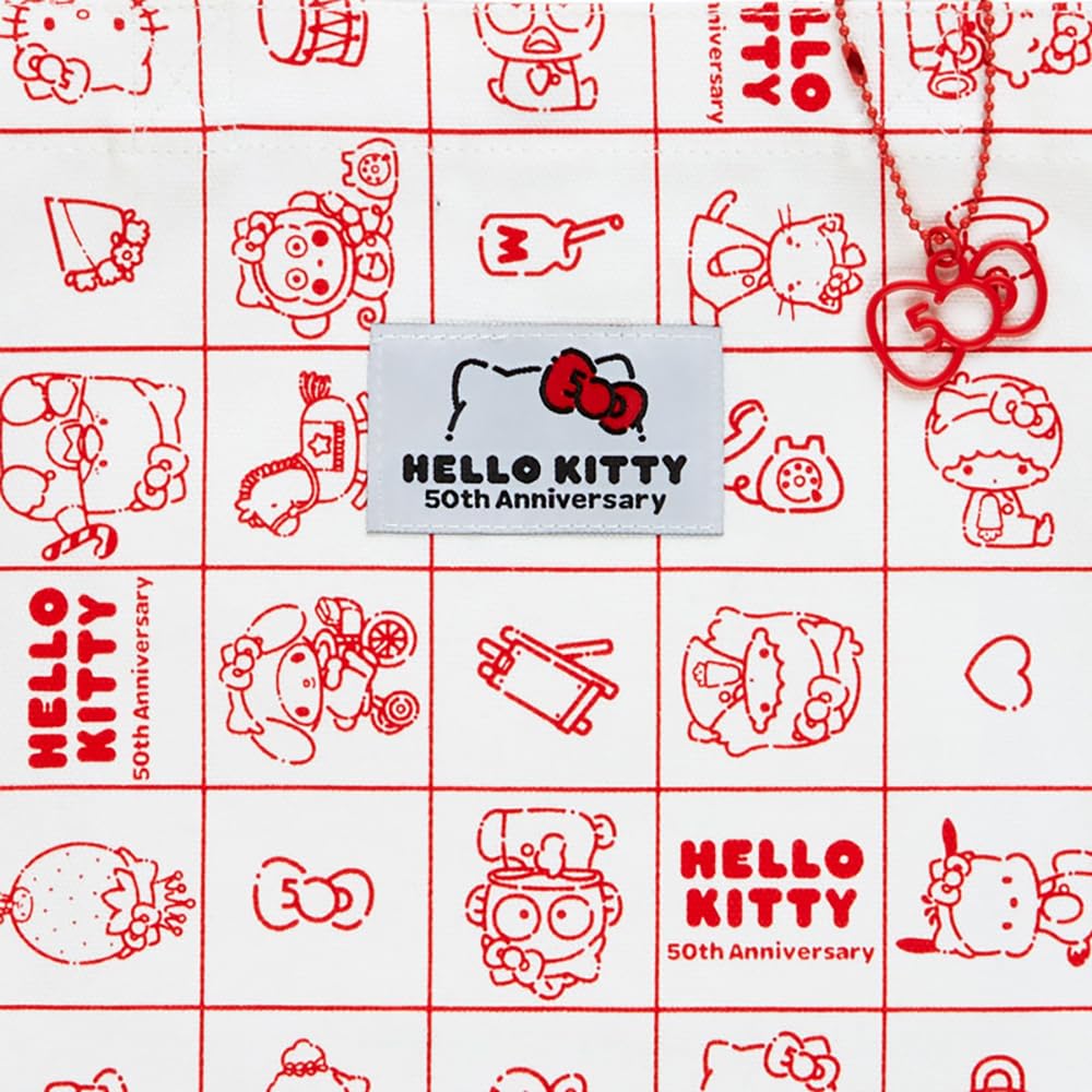 Sanrio HELLO Sanrio Characters Тоут 37 x 32 x 5 129640 (САНРИО) Каждый! Сумка, Маленькая, Сумка без крышки, см, Полиэстер/Хлопок/Сталь,