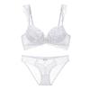 French Sexy Steel Rimless Breathable Comfortable Lace Underwear Women's Thin Top and Thick Bottom Small Breasts Gather Top Bras