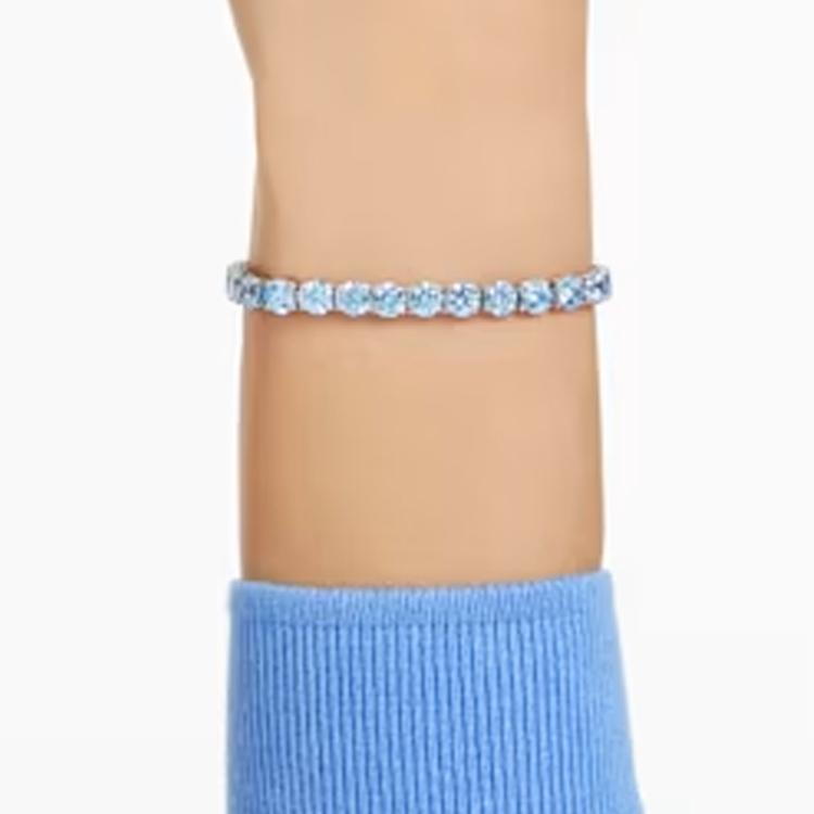 Swarovski Matrix Tennis Collection Square Zirconia Crystal Bracelet Women bracelet Blue 5648927