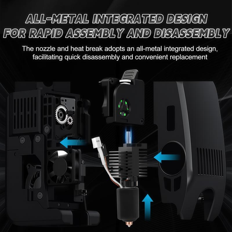 Oficial Creality K2 Plus Ceramic Heating Block Kit, with 0.4mm Quick Swap Nozzle, Silicone Cover, Cleaning Pin and Allen Key