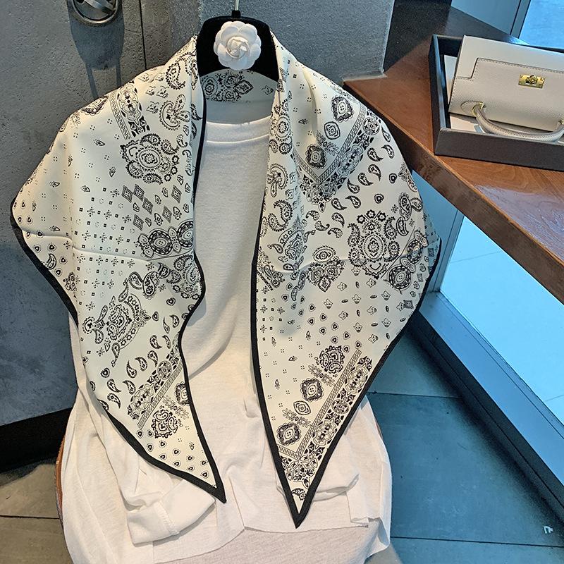 Vintage Korean Style Paisley Print Lightweight Women Fashion Neck Scarf