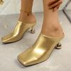 2025 Brand Ladies Shoes Closed Toe Women's Slippers Plus Size Dress Slippers Women New Outdoor Best Seller High Heels