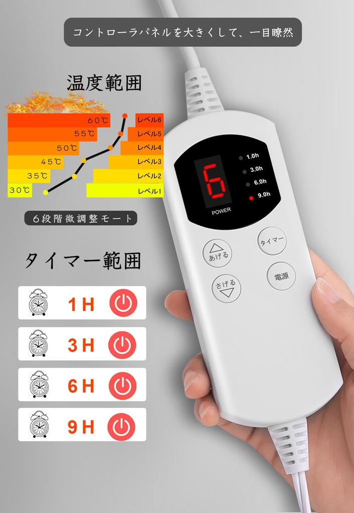 Electric Hot Mat Mini Single Person Hot Carpet with Timer Function Overheating Prevention Electric Blanket Mat for Working from Laying Cold Gray Home,