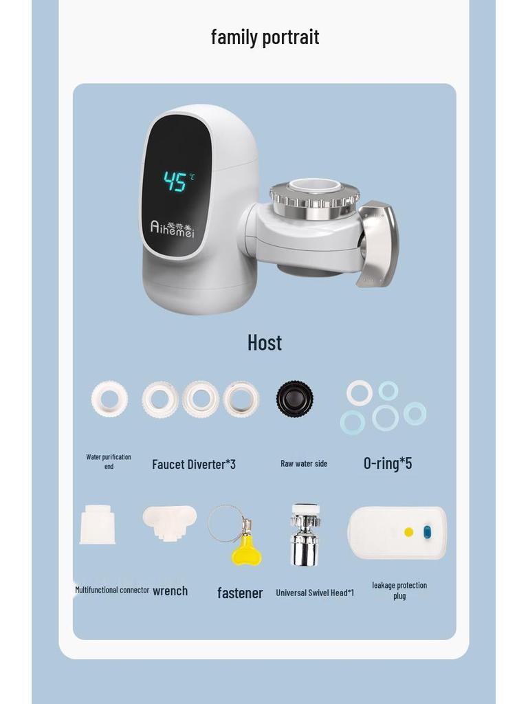 Instant Hot Electric Water Faucet: Kitchen Dual-Use, Cold & Hot, Installation-Free