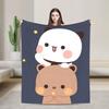 Cute Dudu Christmas Blanket Quality Warm Soft  Throw Blanket Winter Camping Outdoor Fluffy Bedspread