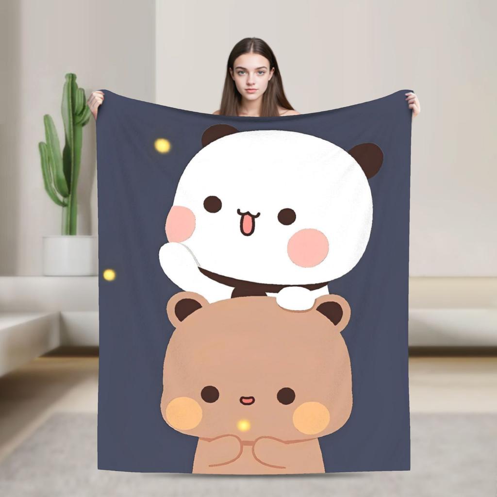 Cute Dudu Christmas Blanket Quality Warm Soft Throw Blanket Winter Camping Outdoor Fluffy Bedspread