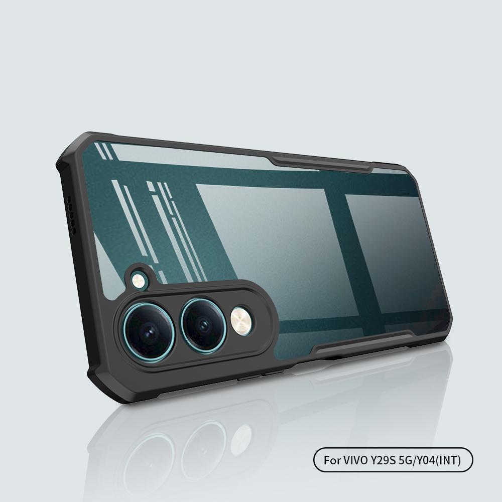 XUNDD Для vivo Y29s 5G/Y04 4G Чехол Противоударный ТПУ+Акрил Прозрачная Задняя Крышка для Телефона