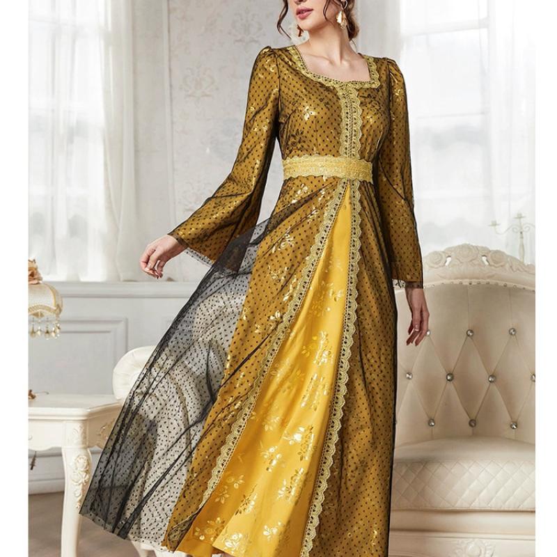 Mesh Dress Dubai Muslim Women's Wear