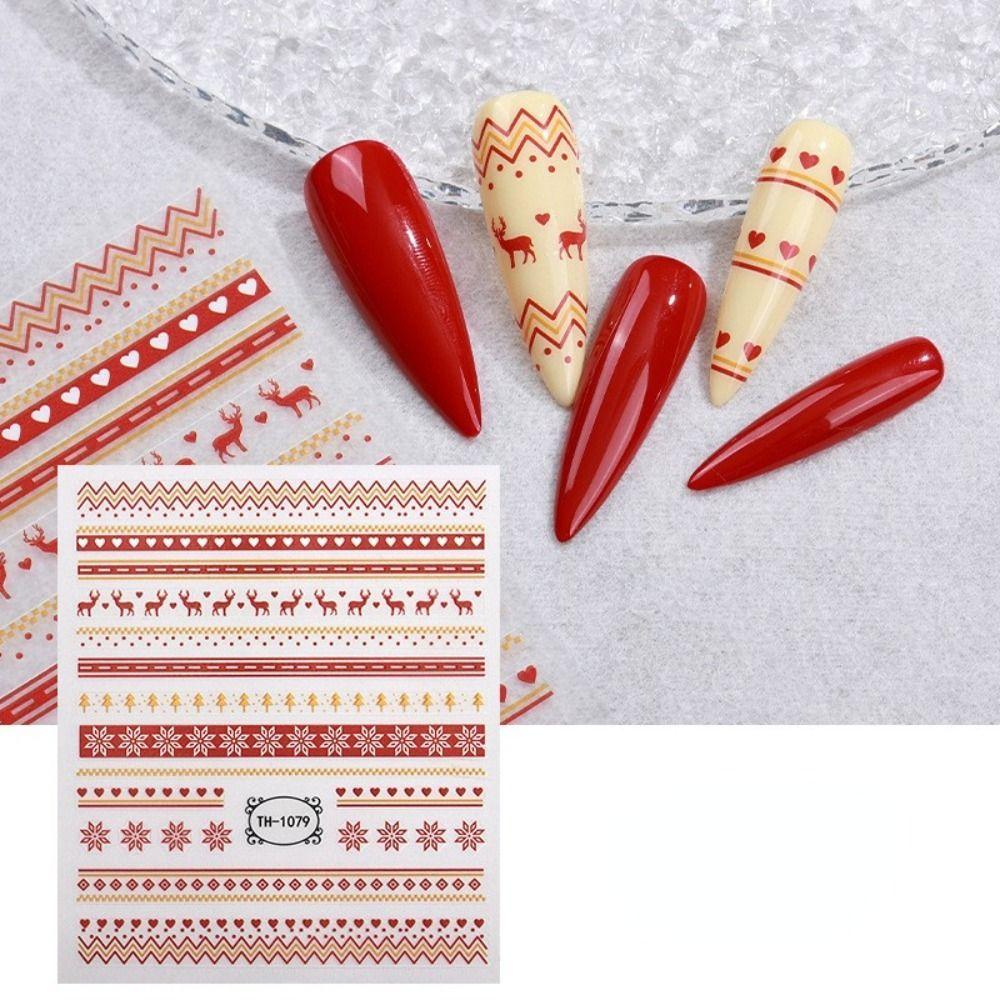 Claus Manicuring DIY Foils Nail Decals Nail Decoration Christmas Nail Sticker Nail Art Sticker