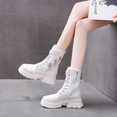 Модные женские сапоги Martern, фирменные панк-сапоги, модные теплые зимние туфли, женские туфли на платформе и высоком каблуке, женские высокие сапоги до бедра