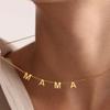 Изящное колье 'Мама' Золотого Цвета Нержавеющая Сталь Водонепроницаемый Чокер Буквы 'Мама' Именная Табличка Колье Украшения Подарок Для Мамы И Жены