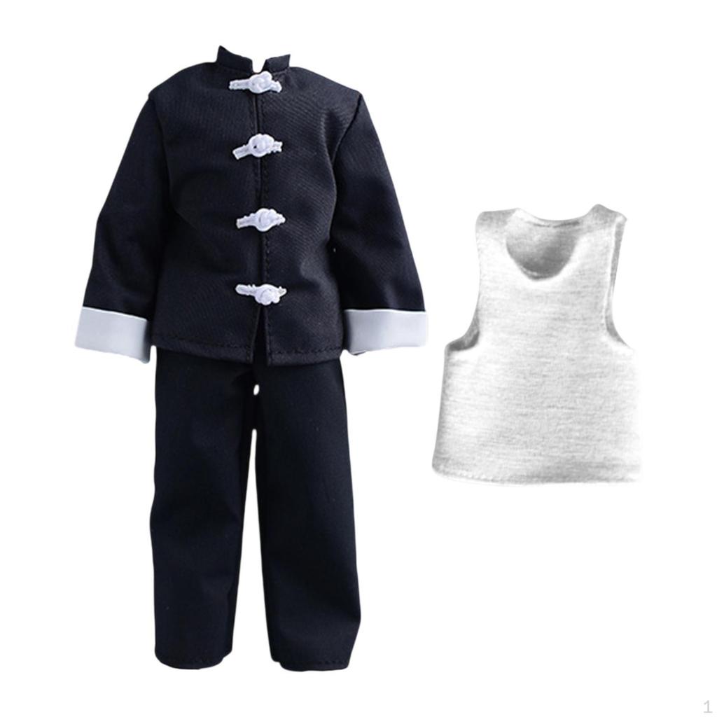 3 Pieces 1/12 Coat and Pants Vest, Handmade Doll Clothes, Miniature Clothing Costume for 6 Inch Male