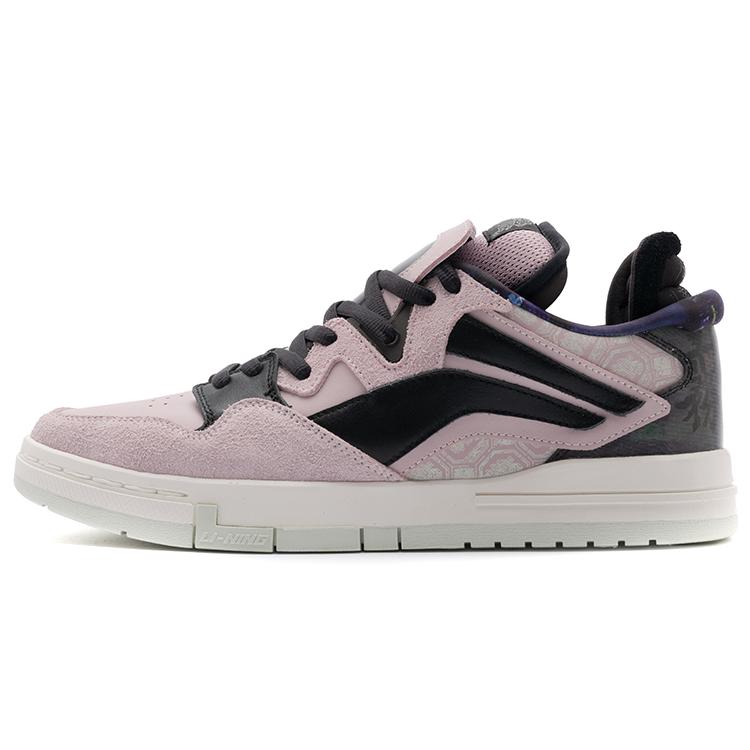 Li Ning Wave Pro Скользкие, износостойкие, легкие низкие кеды для скейтборда Женские Черно-розовые AETR008-1