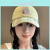 Cute Embroidered Pink Baseball Cap With Breathable Cotton For Spring Summer Casual Wear
