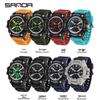 SANDA Youth Waterproof Sports Watch - Cool Trendy Multi-functional Dual Display in Black Technology Design