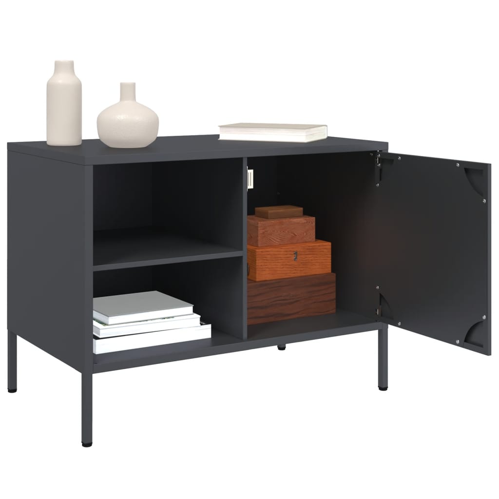 TV Cabinets 2 pcs Anthracite 68 x 39 x 50.5 cm Steel