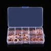 200/100PCS Copper Metric Sealing Washers Assortment Set Flat Ring Sump Plug Oil Seal Gasket Sealing Washers Crush Washer