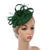 Sweat Bands for Mens Head Elegant Solid Color Bow Floral Ladies Hair Accessory With Feather Detail Convertible Fascinator