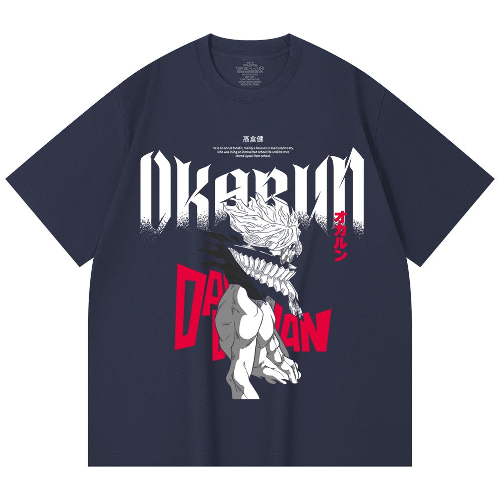 230 Gsm 100% Cotton Dandadan V40 Okarun Print Unisex Heavy Cotton T Shirt